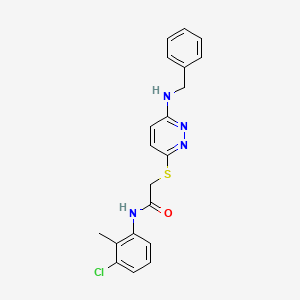molecular formula C20H19ClN4OS B2462956 2-((6-(苯甲氨基)吡啶并嘧啶-3-基)硫代)-N-(3-氯-2-甲苯基)乙酰胺 CAS No. 1358909-08-6