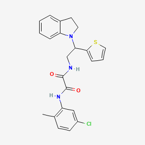 N1-(5-chloro-2-methylphenyl)-N2-(2-(indolin-1-yl)-2-(thiophen-2-yl)ethyl)oxalamide