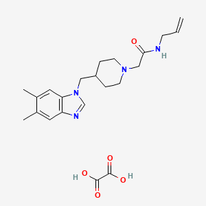 molecular formula C22H30N4O5 B2462966 N-allyl-2-(4-((5,6-dimethyl-1H-benzo[d]imidazol-1-yl)methyl)piperidin-1-yl)acetamide oxalate CAS No. 1351652-81-7