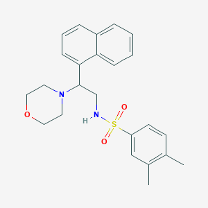 molecular formula C24H28N2O3S B2462968 3,4-二甲基-N-(2-吗啉-2-(萘-1-基)乙基)苯磺酰胺 CAS No. 941960-39-0