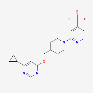 4-Cyclopropyl-6-((1-(4-(trifluoromethyl)pyridin-2-yl)piperidin-4-yl)methoxy)pyrimidine