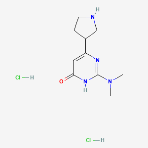 2-(Dimethylamino)-6-(pyrrolidin-3-yl)pyrimidin-4-ol dihydrochloride