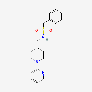molecular formula C18H23N3O2S B2462986 1-phenyl-N-((1-(pyridin-2-yl)piperidin-4-yl)methyl)methanesulfonamide CAS No. 1234876-96-0