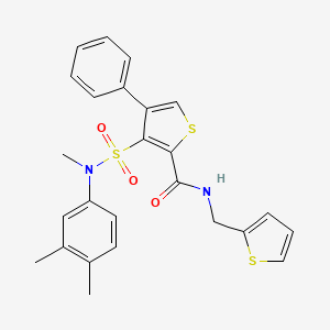3-{[(3,4-dimethylphenyl)(methyl)amino]sulfonyl}-4-phenyl-N-(2-thienylmethyl)thiophene-2-carboxamide