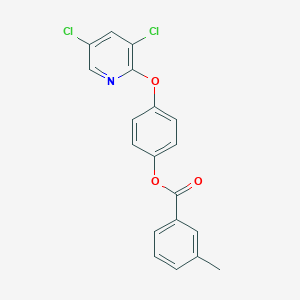 molecular formula C19H13Cl2NO3 B246299 3-Methylbenzoic acid, 4-(3,5-dichloropyridin-2-yloxy)phenyl ester 