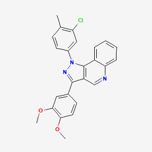molecular formula C25H20ClN3O2 B2462994 1-(3-chloro-4-methylphenyl)-3-(3,4-dimethoxyphenyl)-1H-pyrazolo[4,3-c]quinoline CAS No. 901268-84-6
