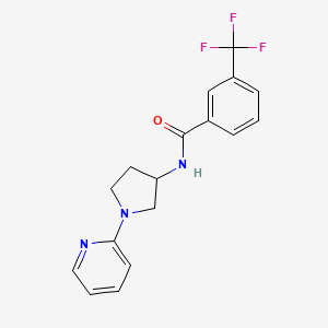 molecular formula C17H16F3N3O B2463000 N-(1-(吡啶-2-基)吡咯烷-3-基)-3-(三氟甲基)苯甲酰胺 CAS No. 1788844-86-9