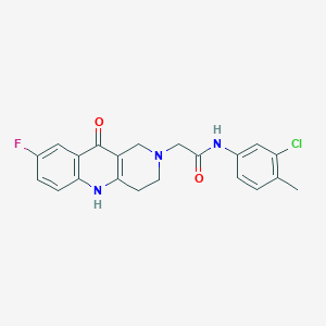 molecular formula C21H19ClFN3O2 B2463002 N-(3-chloro-4-methylphenyl)-2-(8-fluoro-10-oxo-3,4-dihydrobenzo[b][1,6]naphthyridin-2(1H,5H,10H)-yl)acetamide CAS No. 1226450-33-4