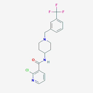 molecular formula C19H19ClF3N3O B2463008 2-chloro-N-(1-{[3-(trifluoromethyl)phenyl]methyl}piperidin-4-yl)pyridine-3-carboxamide CAS No. 1294693-82-5