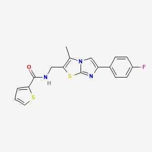 N-((6-(4-fluorophenyl)-3-methylimidazo[2,1-b]thiazol-2-yl)methyl)thiophene-2-carboxamide