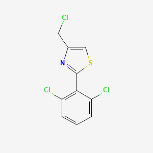 molecular formula C10H6Cl3NS B2463012 4-(氯甲基)-2-(2,6-二氯苯基)-1,3-噻唑 CAS No. 90877-03-5