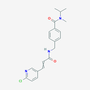 4-{[3-(6-chloropyridin-3-yl)prop-2-enamido]methyl}-N-methyl-N-(propan-2-yl)benzamide