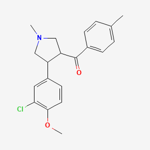 [4-(3-chloro-4-methoxyphenyl)-1-methyltetrahydro-1H-pyrrol-3-yl](4-methylphenyl)methanone