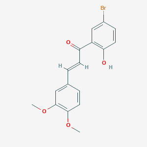 molecular formula C17H15BrO4 B2463025 (E)-1-(5-bromo-2-hydroxyphenyl)-3-(3,4-dimethoxyphenyl)prop-2-en-1-one CAS No. 1058212-10-4