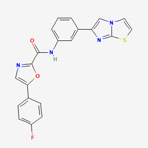 5-(4-fluorophenyl)-N-(3-(imidazo[2,1-b]thiazol-6-yl)phenyl)oxazole-2-carboxamide