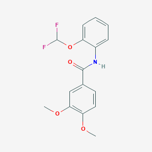 molecular formula C16H15F2NO4 B246305 N-[2-(difluoromethoxy)phenyl]-3,4-dimethoxybenzamide 