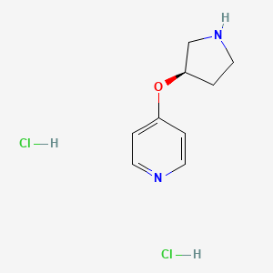 molecular formula C9H14Cl2N2O B2463069 (R)-4-(吡咯烷-3-氧基)吡啶二盐酸盐 CAS No. 2402789-52-8