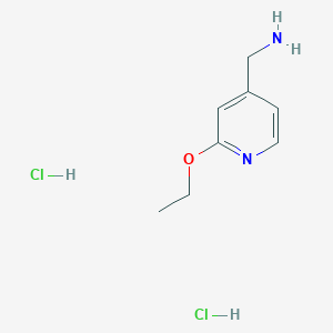 molecular formula C8H14Cl2N2O B2463075 (2-埃ток西吡啶-4-基)甲胺;二盐酸盐 CAS No. 2411285-66-8