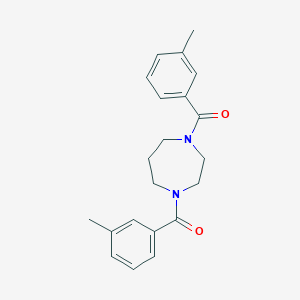 molecular formula C21H24N2O2 B246312 1,4-Bis(3-methylbenzoyl)-1,4-diazepane 