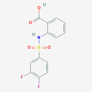 molecular formula C13H9F2NO4S B2463126 2-(3,4-二氟苯磺酰胺)苯甲酸 CAS No. 329908-54-5