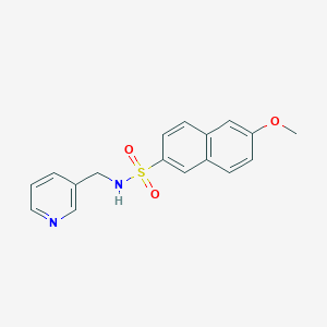 molecular formula C17H16N2O3S B246313 6-methoxy-N-(3-pyridinylmethyl)-2-naphthalenesulfonamide 