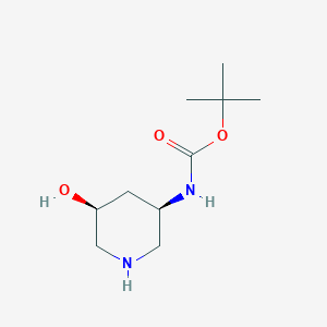 molecular formula C10H20N2O3 B2463145 tert-butyl N-[(3R,5S)-5-hydroxypiperidin-3-yl]carbamate CAS No. 1611481-21-0