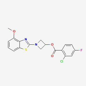 1-(4-Methoxybenzo[d]thiazol-2-yl)azetidin-3-yl 2-chloro-4-fluorobenzoate