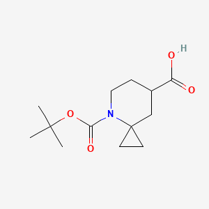 molecular formula C13H21NO4 B2463159 4-(tert-Butoxycarbonyl)-4-azaspiro[2.5]octane-7-carboxylic acid CAS No. 1781349-46-9
