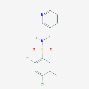 molecular formula C13H12Cl2N2O2S B246320 2,4-dichloro-5-methyl-N-(3-pyridinylmethyl)benzenesulfonamide 