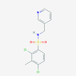 molecular formula C13H12Cl2N2O2S B246323 2,4-dichloro-3-methyl-N-(3-pyridinylmethyl)benzenesulfonamide 