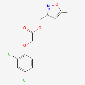 molecular formula C13H11Cl2NO4 B2463243 (5-メチルイソキサゾール-3-イル)メチル 2-(2,4-ジクロロフェノキシ)アセテート CAS No. 1105244-69-6