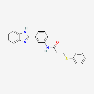 N-(3-(1H-benzo[d]imidazol-2-yl)phenyl)-3-(phenylthio)propanamide