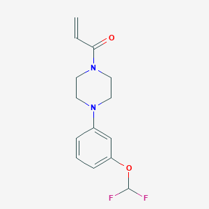 1-[4-[3-(Difluoromethoxy)phenyl]piperazin-1-yl]prop-2-en-1-one