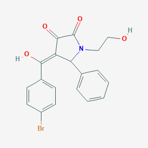 molecular formula C19H16BrNO4 B246326 4-(4-bromobenzoyl)-3-hydroxy-1-(2-hydroxyethyl)-5-phenyl-1,5-dihydro-2H-pyrrol-2-one 