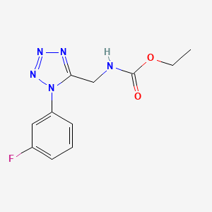 molecular formula C11H12FN5O2 B2463294 ethyl ((1-(3-fluorophenyl)-1H-tetrazol-5-yl)methyl)carbamate CAS No. 920436-40-4