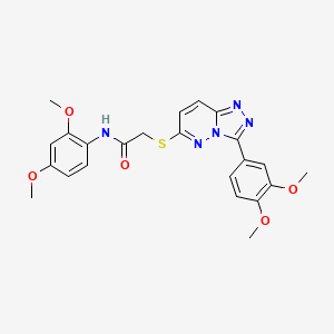 molecular formula C23H23N5O5S B2463313 N-(2,4-dimethoxyphenyl)-2-((3-(3,4-dimethoxyphenyl)-[1,2,4]triazolo[4,3-b]pyridazin-6-yl)thio)acetamide CAS No. 852437-57-1