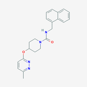 molecular formula C22H24N4O2 B2463319 4-((6-methylpyridazin-3-yl)oxy)-N-(naphthalen-1-ylmethyl)piperidine-1-carboxamide CAS No. 1797593-24-8