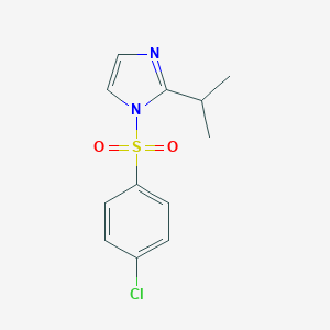 molecular formula C12H13ClN2O2S B246332 1-[(4-chlorophenyl)sulfonyl]-2-isopropyl-1H-imidazole 