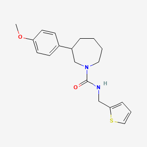 3-(4-methoxyphenyl)-N-(thiophen-2-ylmethyl)azepane-1-carboxamide