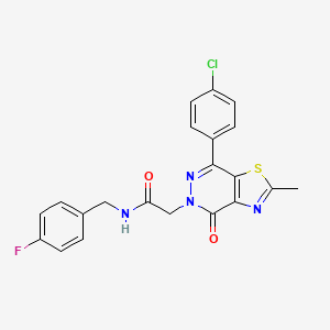 2-(7-(4-chlorophenyl)-2-methyl-4-oxothiazolo[4,5-d]pyridazin-5(4H)-yl)-N-(4-fluorobenzyl)acetamide