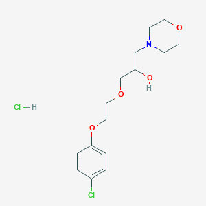 molecular formula C15H23Cl2NO4 B2463352 1-(2-(4-クロロフェノキシ)エトキシ)-3-モルホリノプロパン-2-オール塩酸塩 CAS No. 1172851-34-1