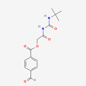 molecular formula C15H18N2O5 B2463366 [2-(Tert-butylcarbamoylamino)-2-oxoethyl] 4-formylbenzoate CAS No. 730245-08-6
