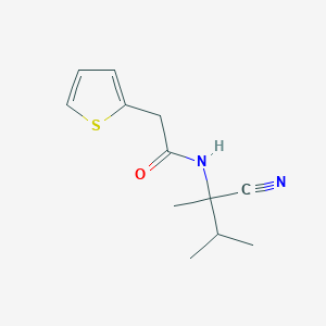 molecular formula C12H16N2OS B2463367 N-(1-cyano-1,2-dimethylpropyl)-2-(thiophen-2-yl)acetamide CAS No. 1240940-99-1