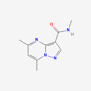 molecular formula C10H12N4O B2463377 N,5,7-trimethylpyrazolo[1,5-a]pyrimidine-3-carboxamide CAS No. 1380717-12-3
