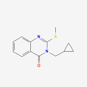 molecular formula C13H14N2OS B2463398 3-(cyclopropylmethyl)-2-(methylthio)quinazolin-4(3H)-one CAS No. 2176201-12-8