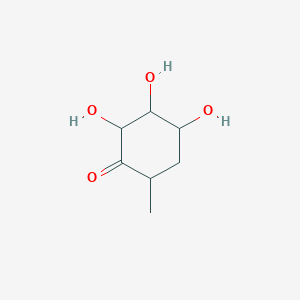 molecular formula C7H12O4 B024634 2,3,4-Trihydroxy-6-methylcyclohexanone CAS No. 106750-01-0