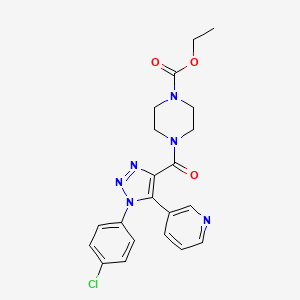 ethyl 4-{[1-(4-chlorophenyl)-5-(pyridin-3-yl)-1H-1,2,3-triazol-4-yl]carbonyl}piperazine-1-carboxylate