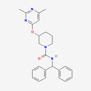 N-benzhydryl-3-((2,6-dimethylpyrimidin-4-yl)oxy)piperidine-1-carboxamide