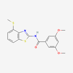 molecular formula C17H16N2O3S2 B2463424 3,5-二甲氧基-N-(4-(甲硫基)苯并[d]噻唑-2-基)苯甲酰胺 CAS No. 941967-22-2