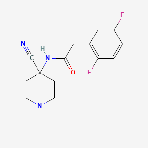 molecular formula C15H17F2N3O B2463426 N-(4-氰基-1-甲基哌啶-4-基)-2-(2,5-二氟苯基)乙酰胺 CAS No. 1436332-95-4